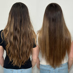 SEA+SOLU before and after hair mask — visibly
healthier hair results