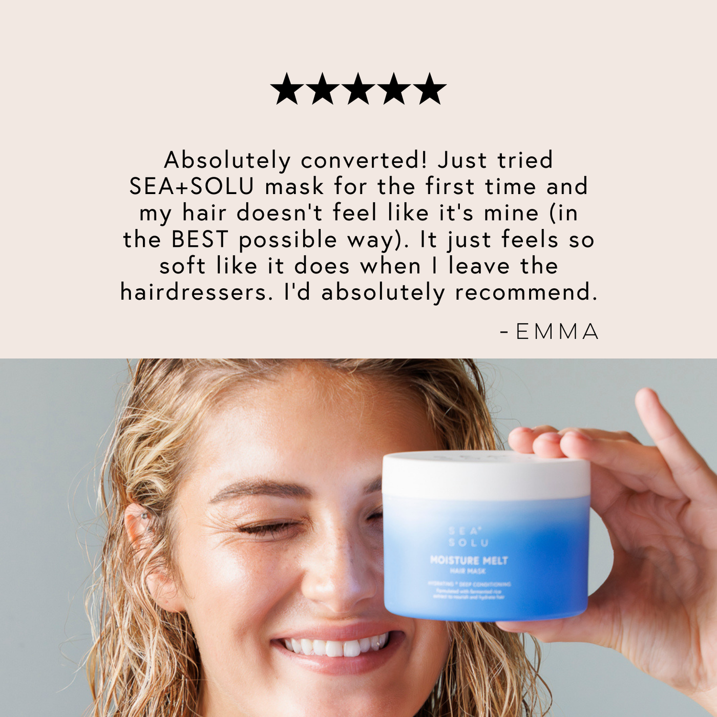 SEA+SOLU Moisture Melt Mask review from
Emma — real customer results