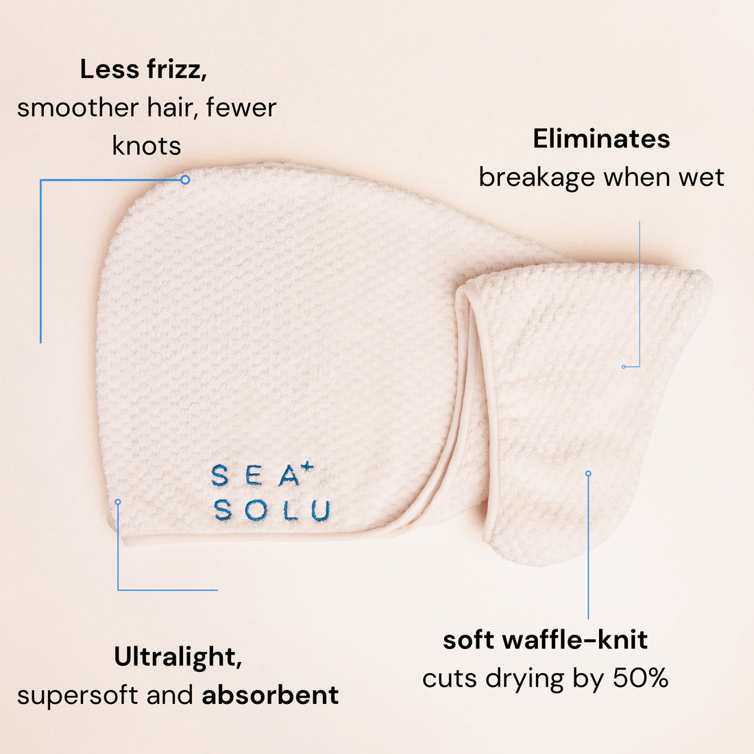 SEA+SOLU soft-waffle-knit-towel