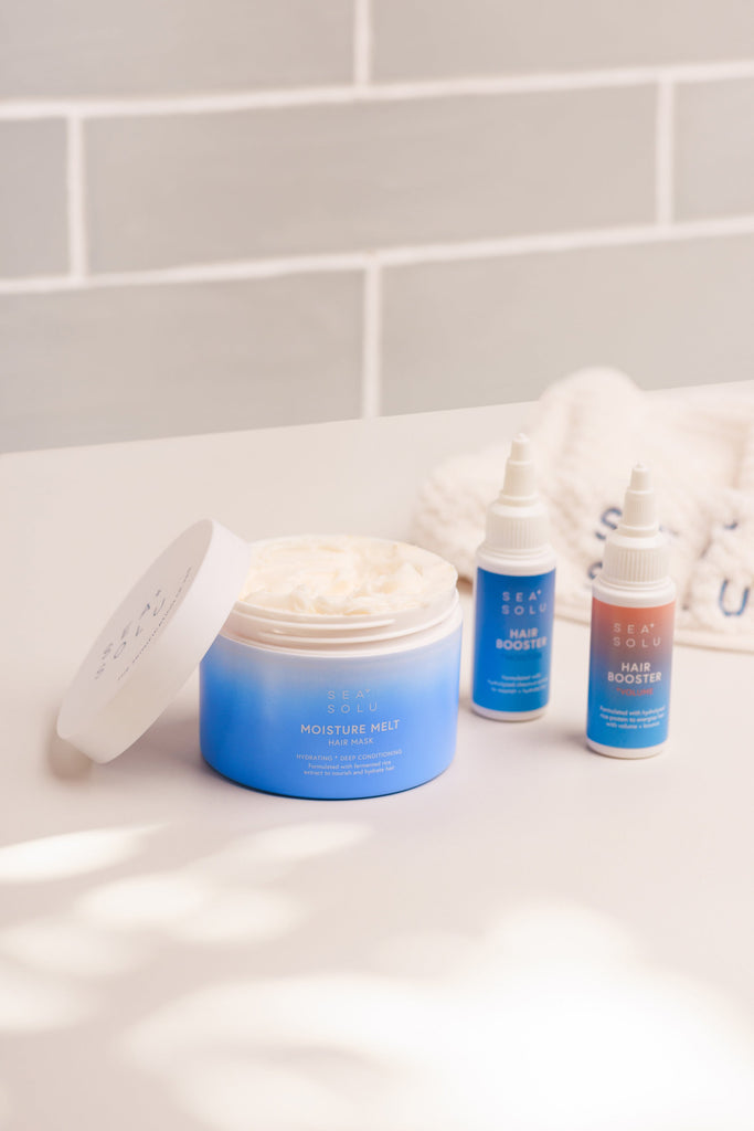 SEA+SOLU moisture melt mask and boosters
